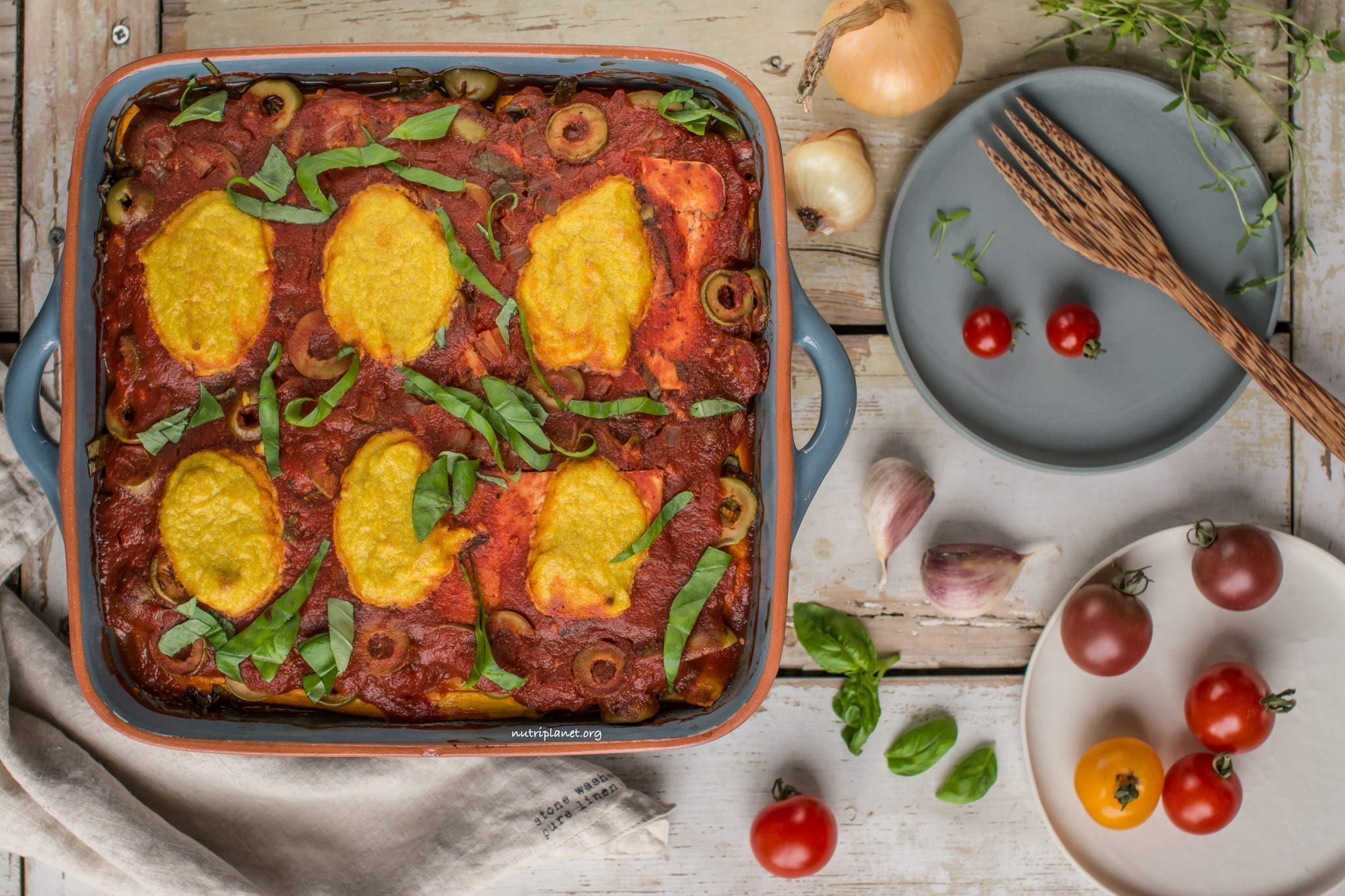 Vegan Squash Casserole with Cashew Cheese