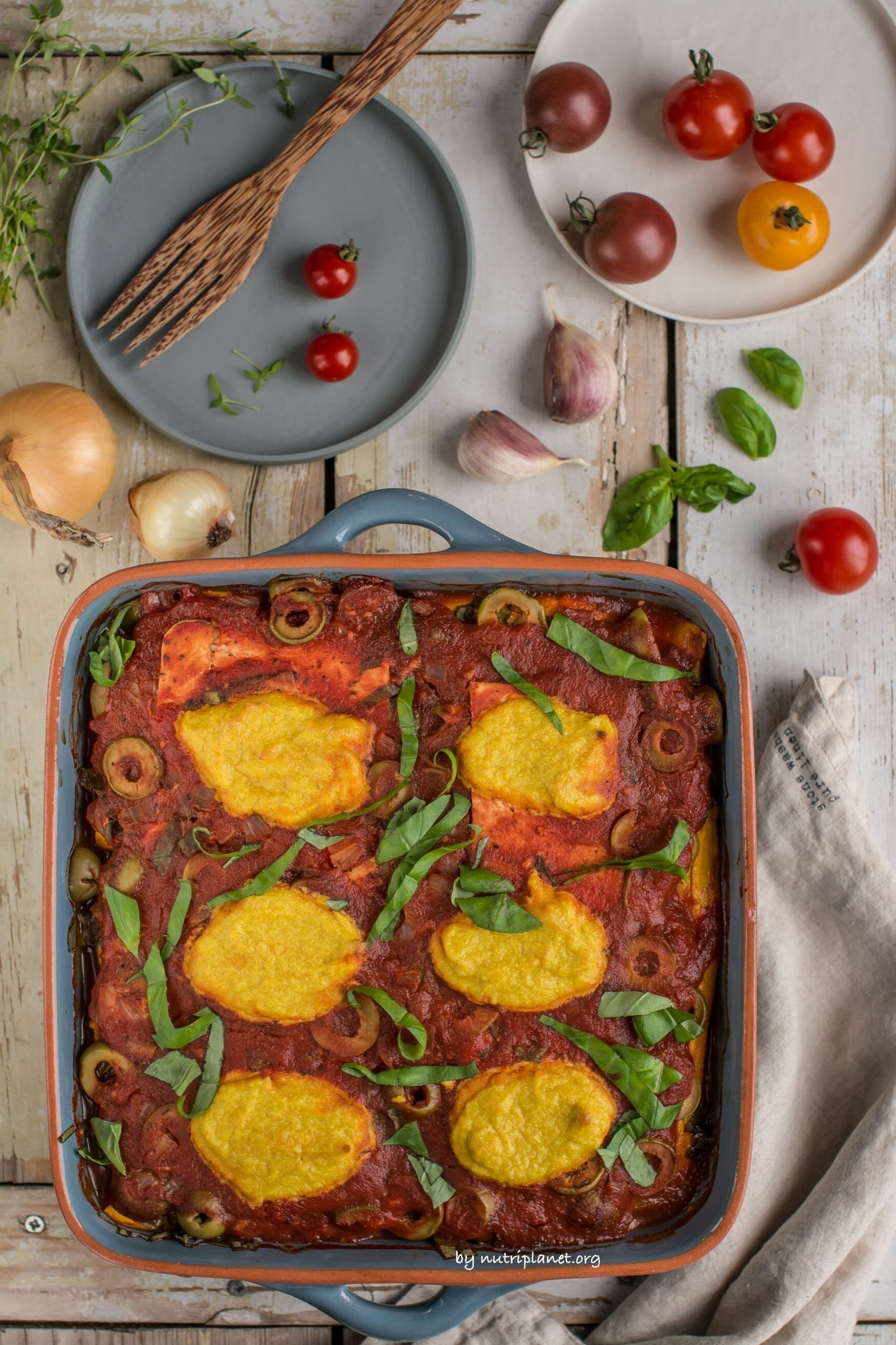 Vegan Zucchini Casserole with Cashew Cheese