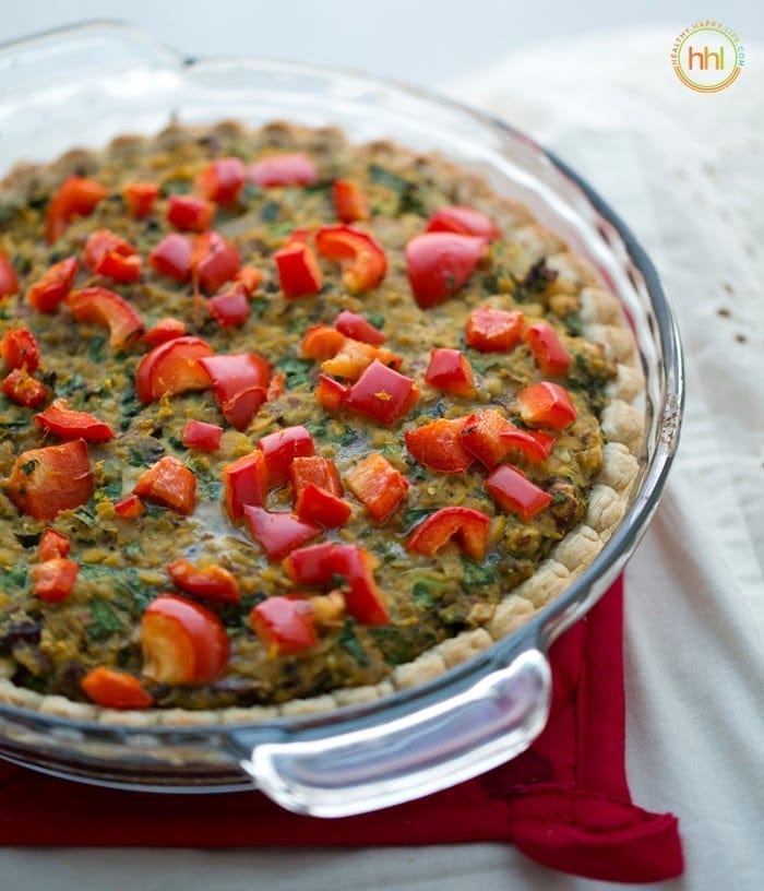 Vegan Christmas Dinner Mushroom Chickpea Tart