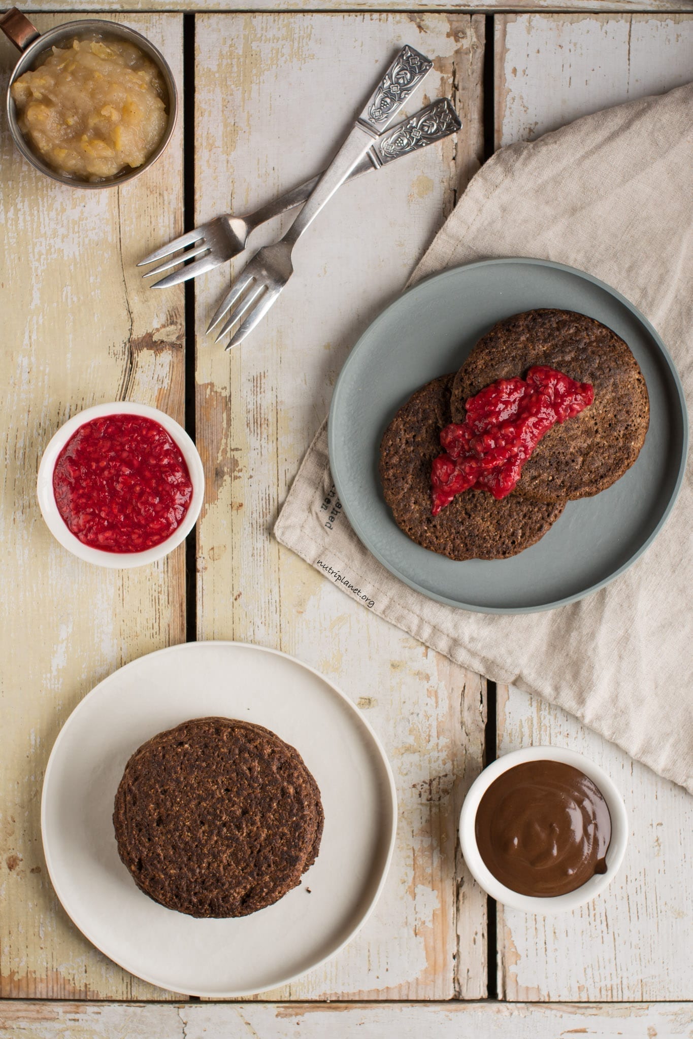 Chocolaty Vegan Gluten-Free Pancakes with Buckwheat Sourdough