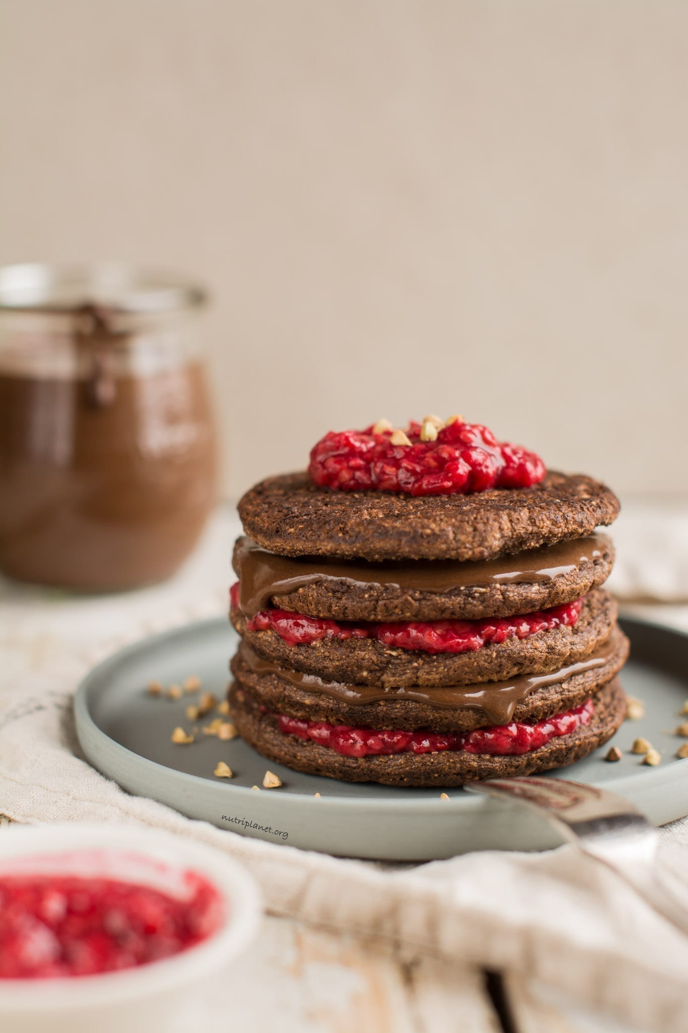 Chocolaty Vegan Gluten-Free Pancakes with Buckwheat Sourdough