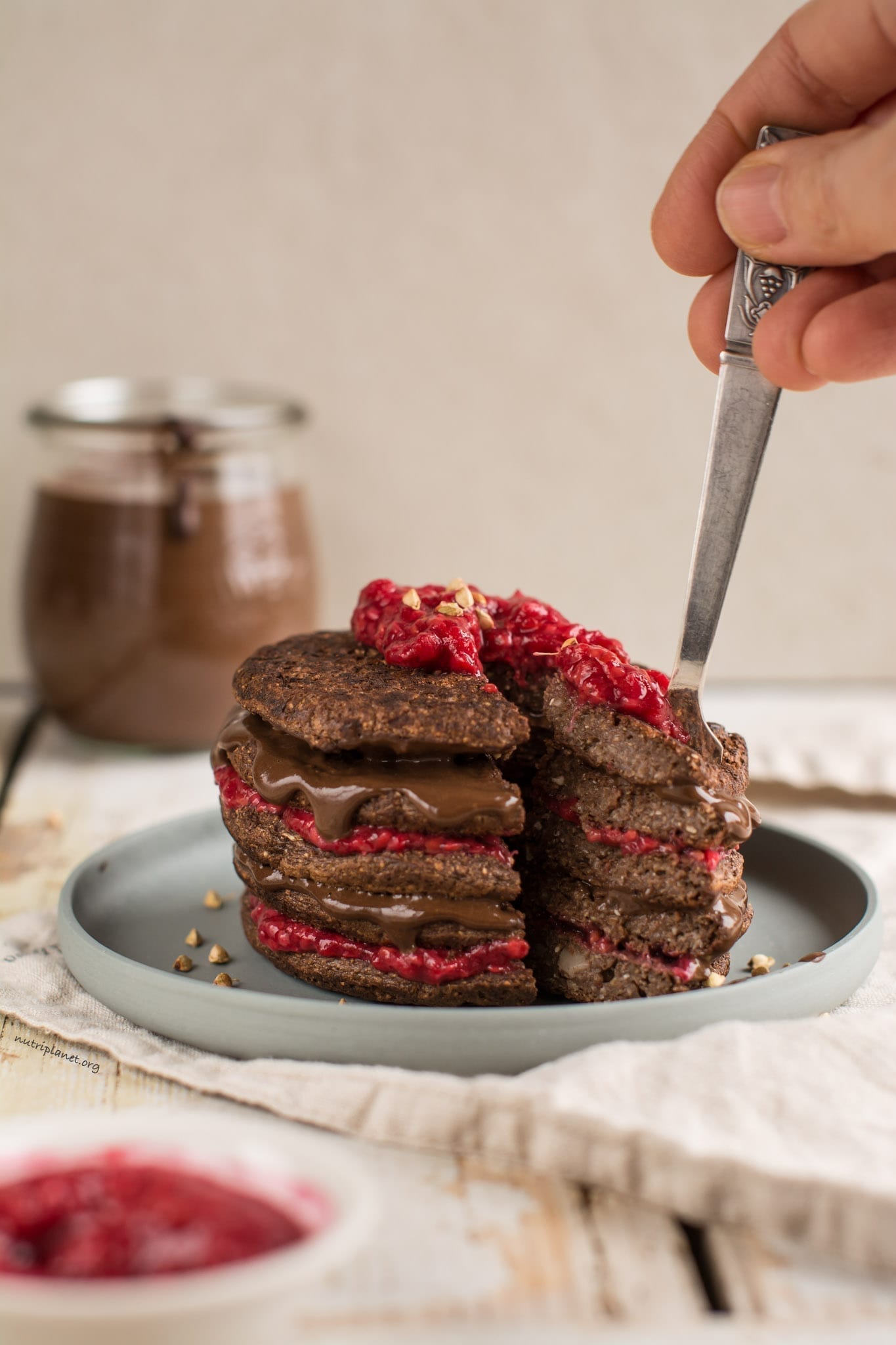 Chocolaty Vegan Gluten-Free Pancakes with Buckwheat Sourdough