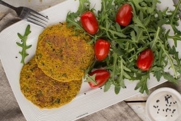 Vegan Omelette with Sprouted Chickpeas