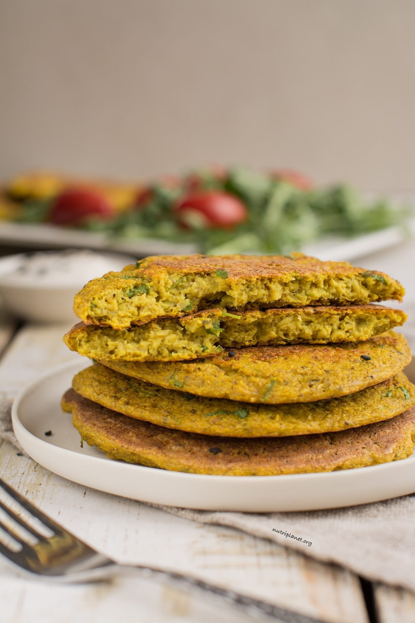 Vegan Omelette with Sprouted Chickpeas