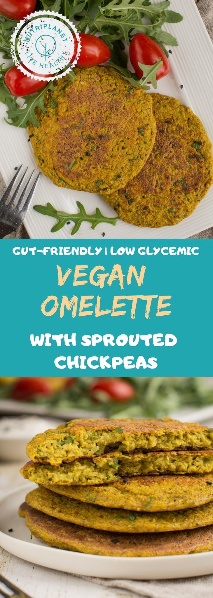 Vegan Omelette with Sprouted Chickpeas