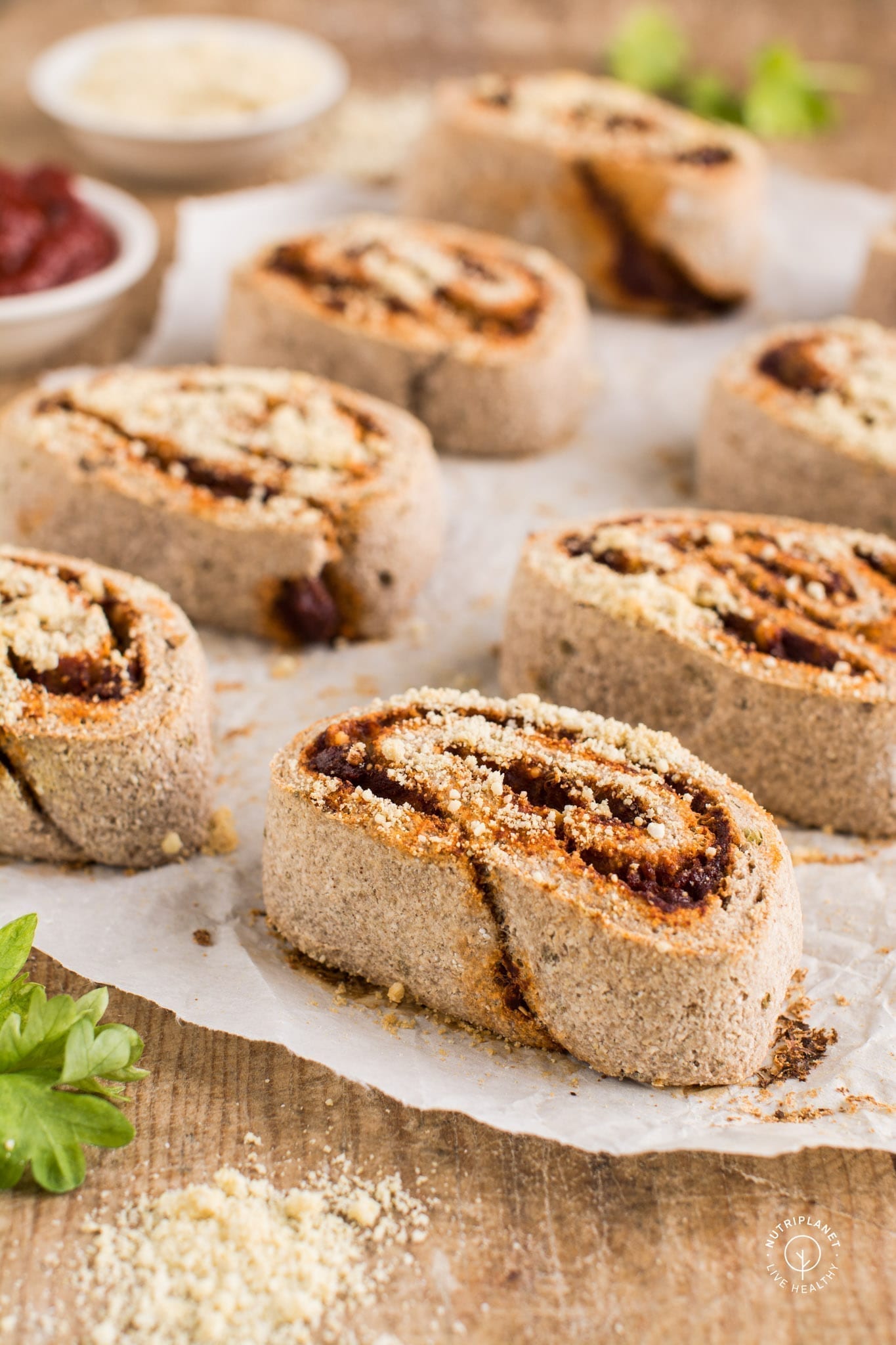 Homemade Gluten-Free Vegan Pizza Rolls