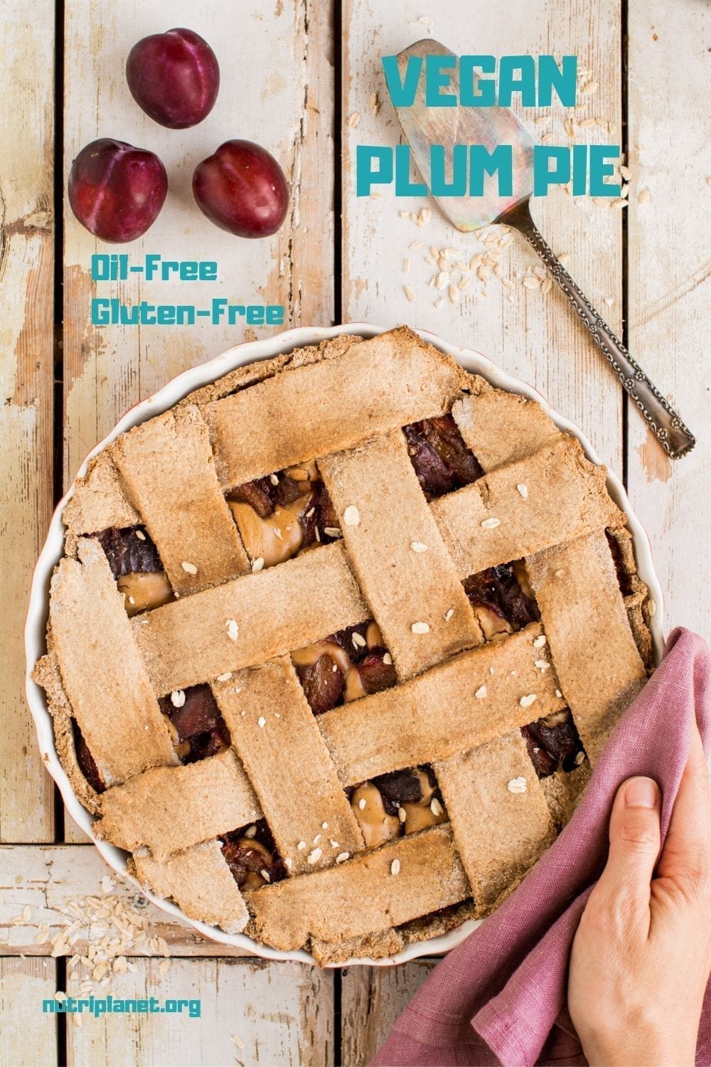 This gluten-free vegan plum pie will fill your kitchen with heavenly flavours.