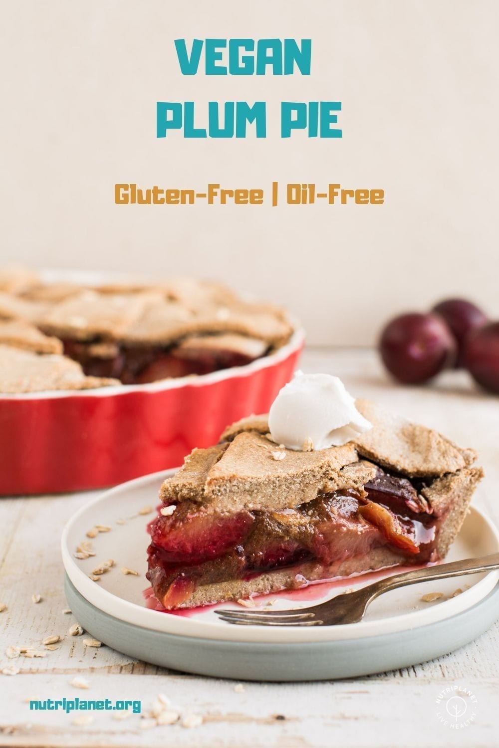 This gluten-free vegan plum pie will fill your kitchen with heavenly flavours.