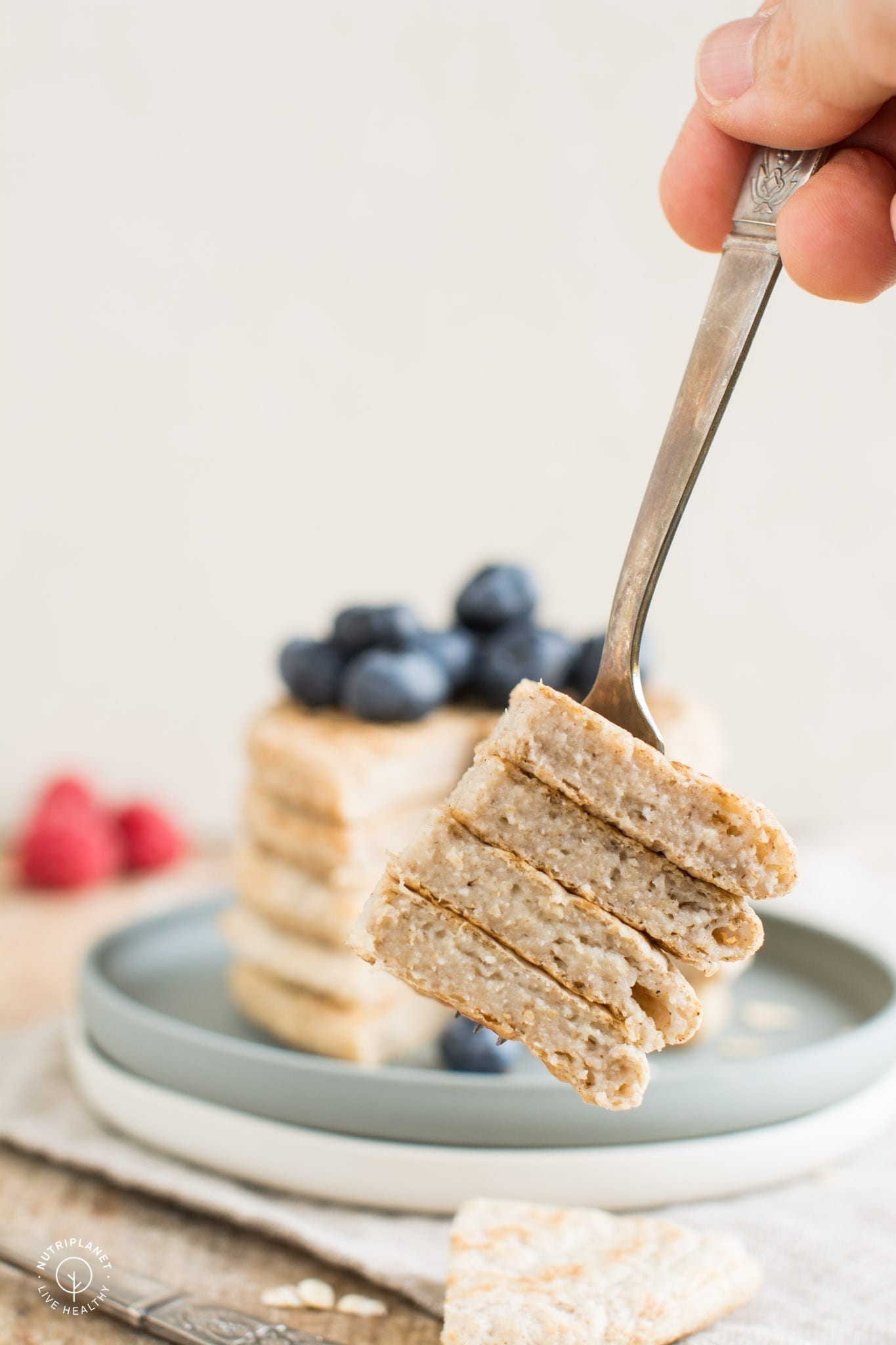 Those light and fluffy vegan oatmeal pancakes with coconut flour excel in simplicity as well as delightful taste.