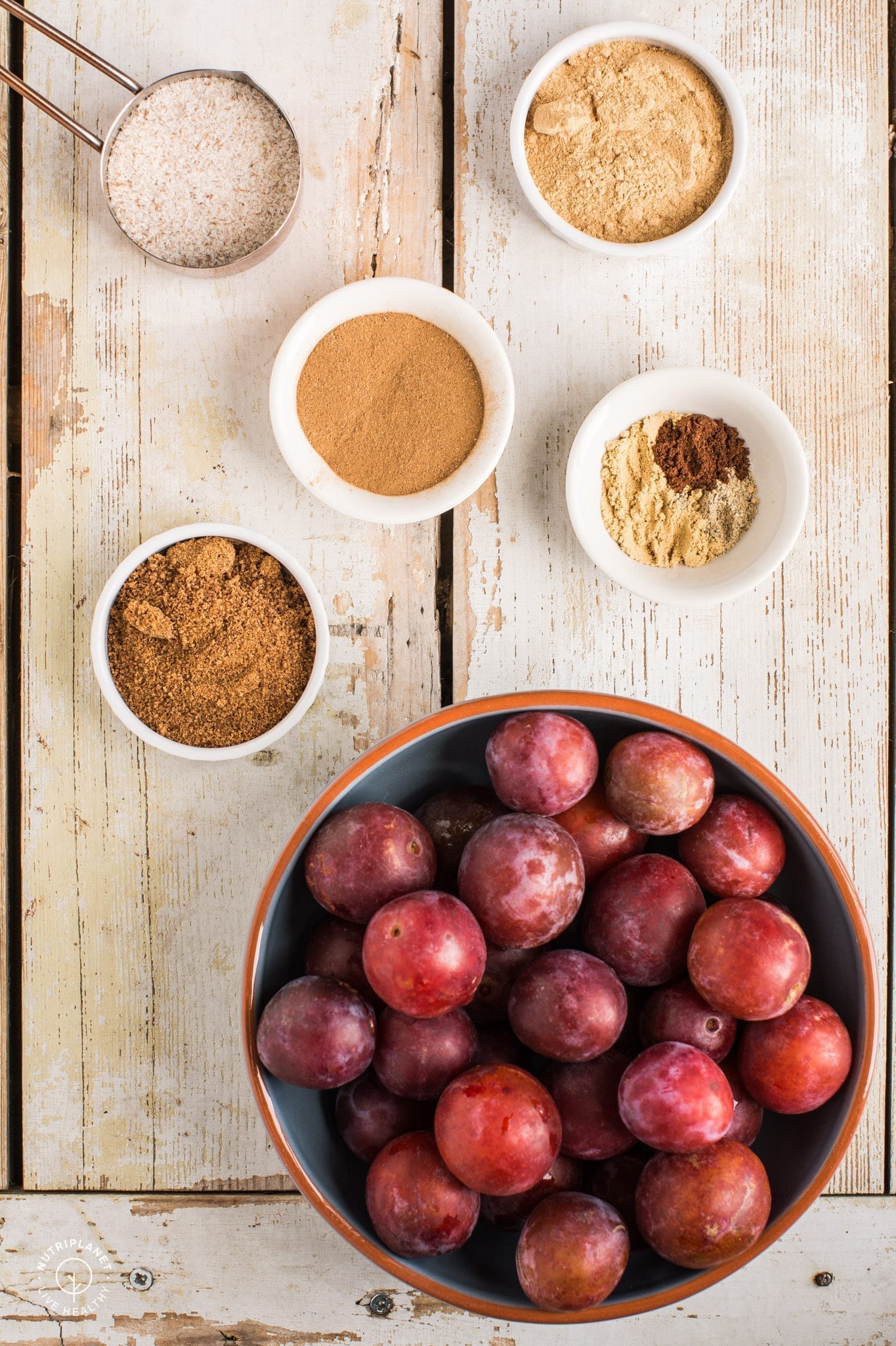 Spiced low-sugar plum jam for canning that will make a perfect spread for toast or topping for porridges, pancakes and waffles.