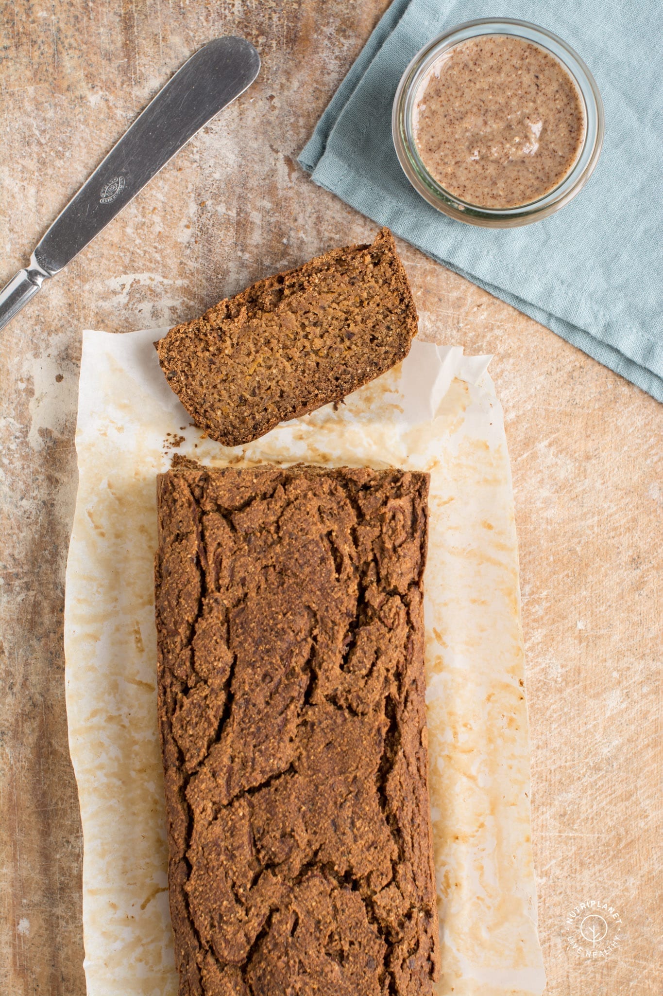 Perfectly moist vegan gluten-free pumpkin bread recipe that uses neither oils nor refined sugar.