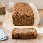 Perfectly moist vegan gluten-free pumpkin bread recipe that uses neither oils nor refined sugar.