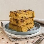 Vegan Blondies with Pumpkin, gluten-free, oil-free and refined sugar free