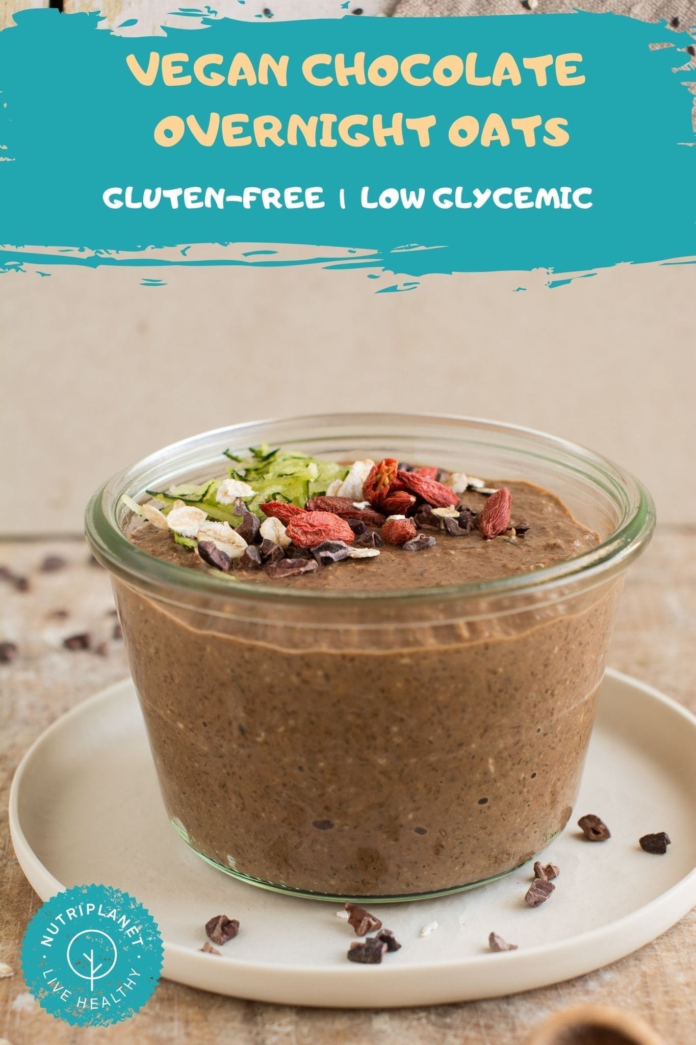 Chocolate Overnight Oats [Vegan, Low-Carb]