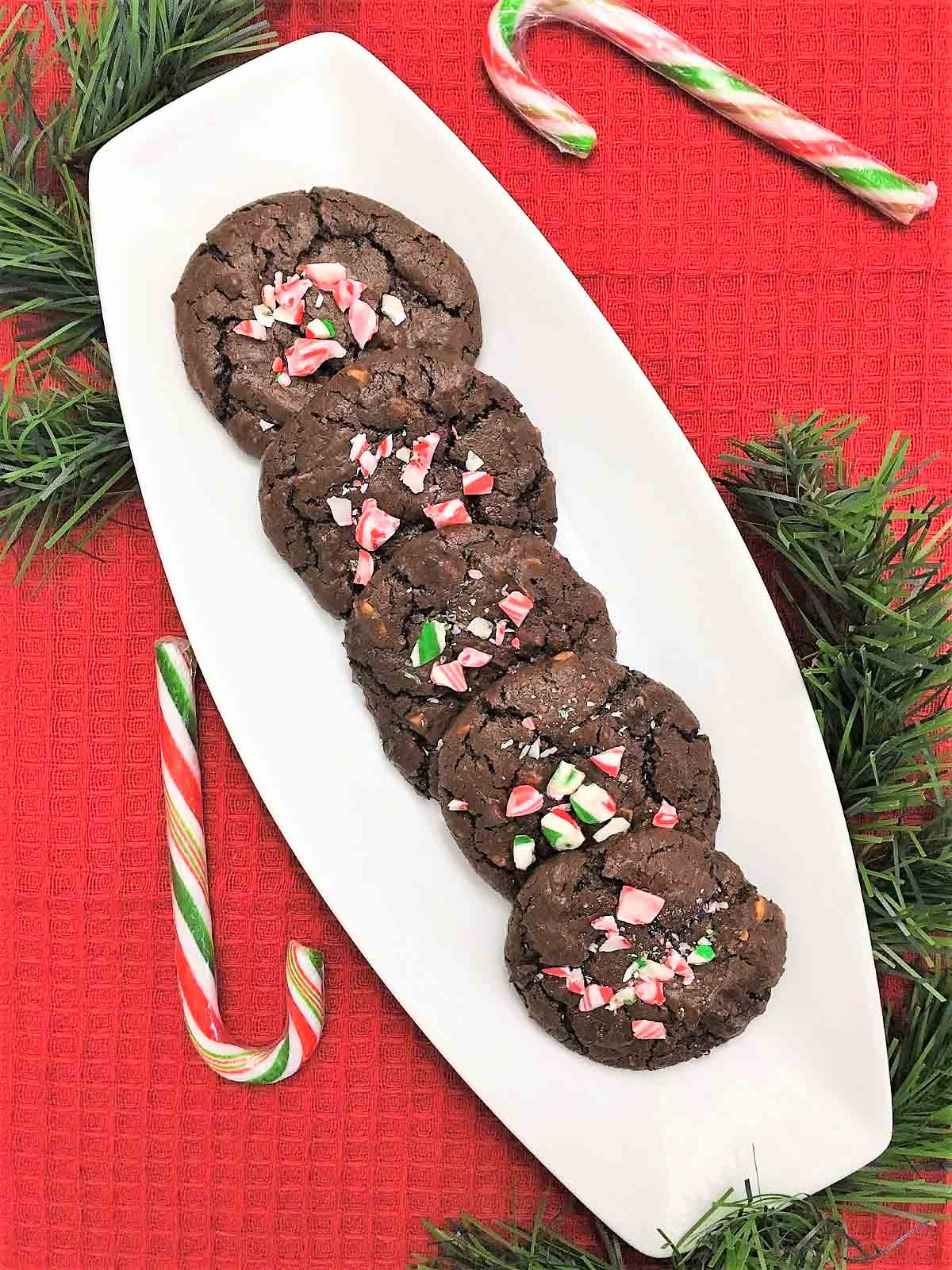 Brownie Peppermint Cookies