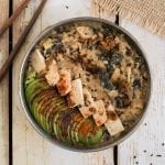 Try this vegan version of Japanese breakfast rice porridge with some healthy tweaks. It’s like eating sushi for breakfast, but in the form of comforting porridge bowl.