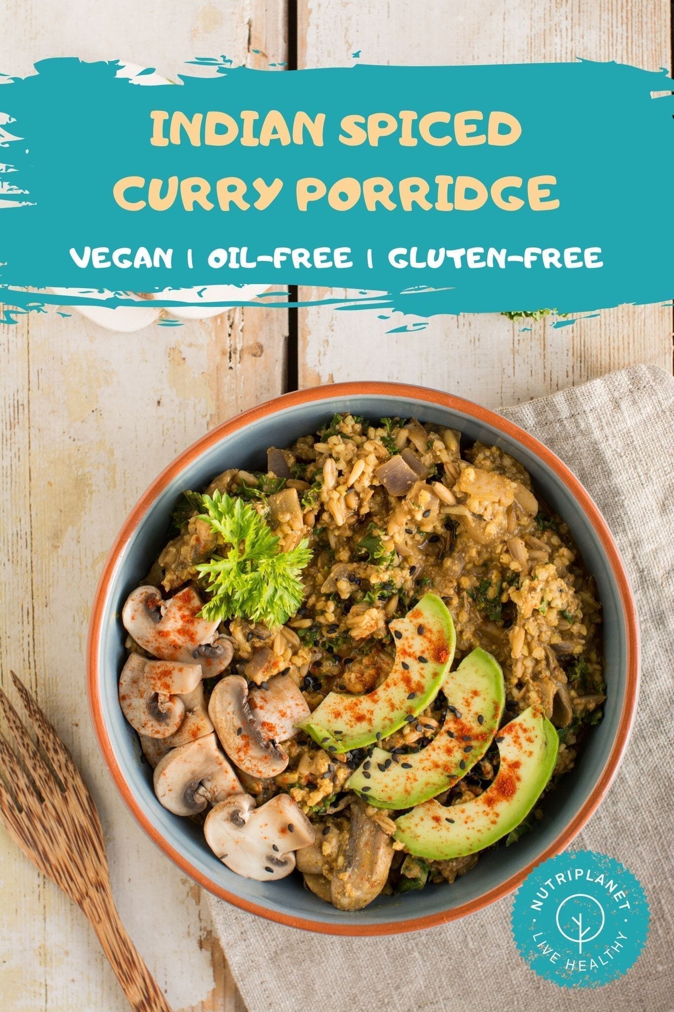 This multigrain Indian spiced curry porridge is full of fibre and nutrients your body needs to start off the day right. 