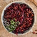 Vegan red cabbage coleslaw makes an excellent side dish packed with vitamins with an extra boost of friendly bacteria from miso paste.