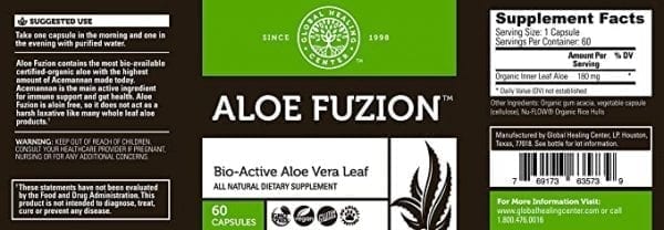 Aloe Vera Supplement - High Potency Acemannan Supplement - 60 Capsules - Image 2
