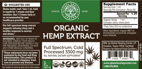 Organic Hemp Extract - 825 mg - Image 2