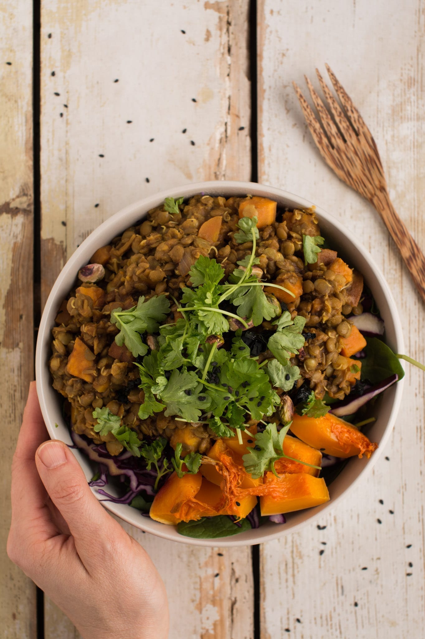 Sweet Potato Lentil Stew [Oil-Free]