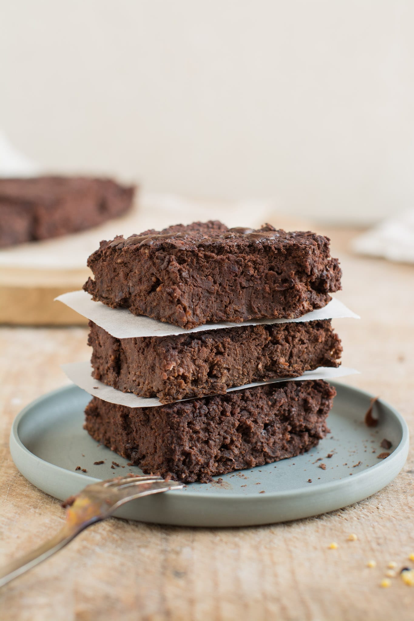 Soft and fudgy whole food plant-based chocolate beet brownies that are gluten-free and exceptionally easy to make. You’ll only need a food processor and 10 minutes of your time.