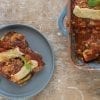 Superbly flavourful vegan tomato zucchini casserole with mozzarella that is oil-free and gluten-free. Excellent Mediterranean vegan recipe for side dish or main meal.