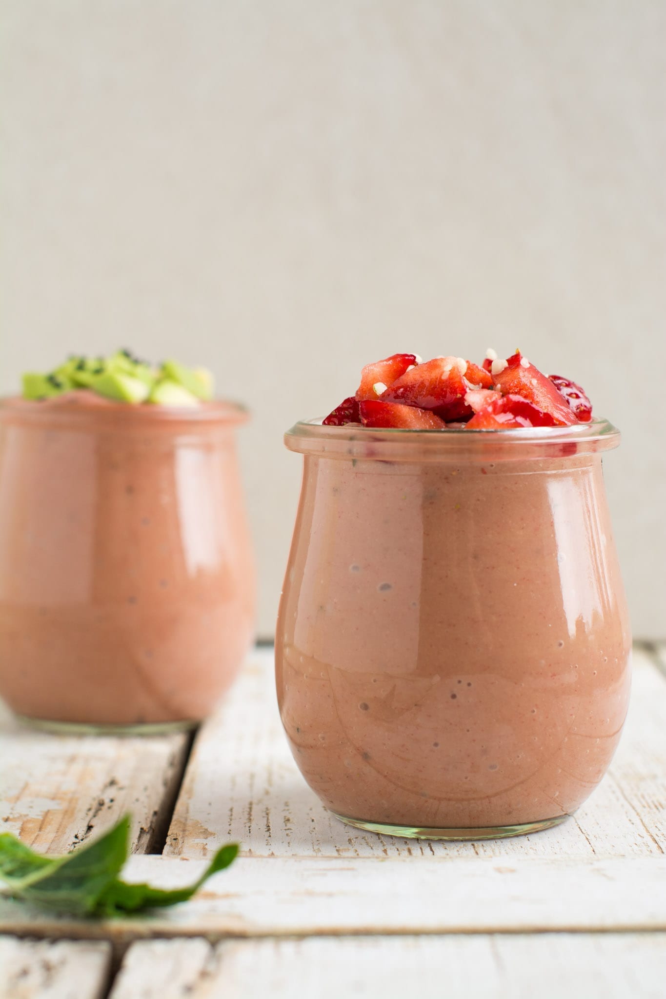 Silky strawberry avocado smoothie with no added sugar that is ready in 5 minutes and tastes darn delicious. 