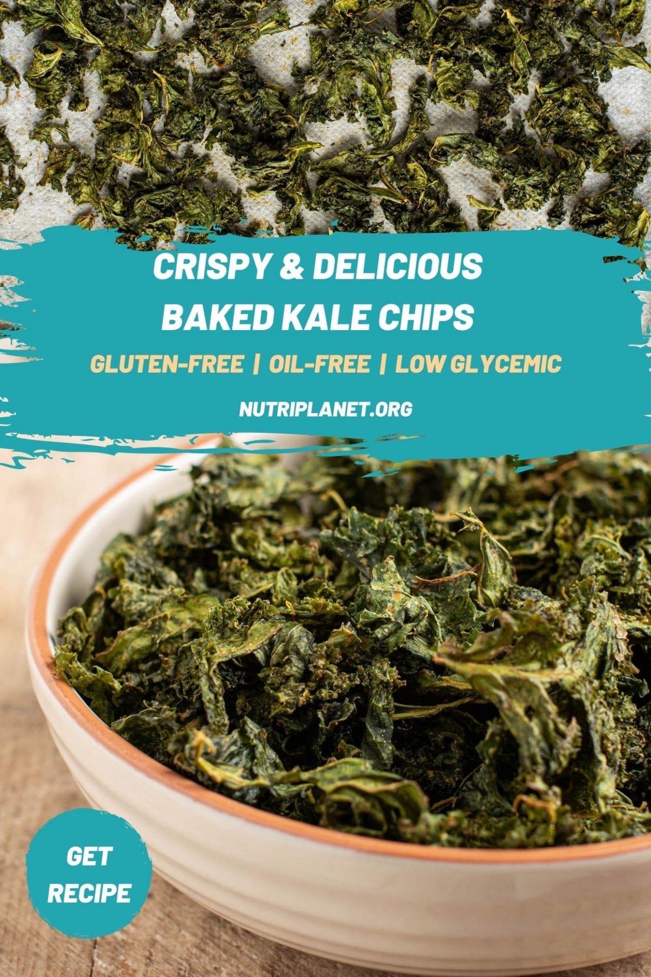 Kale Chips [Baked, Oil-Free, Gluten-Free] | Nutriplanet