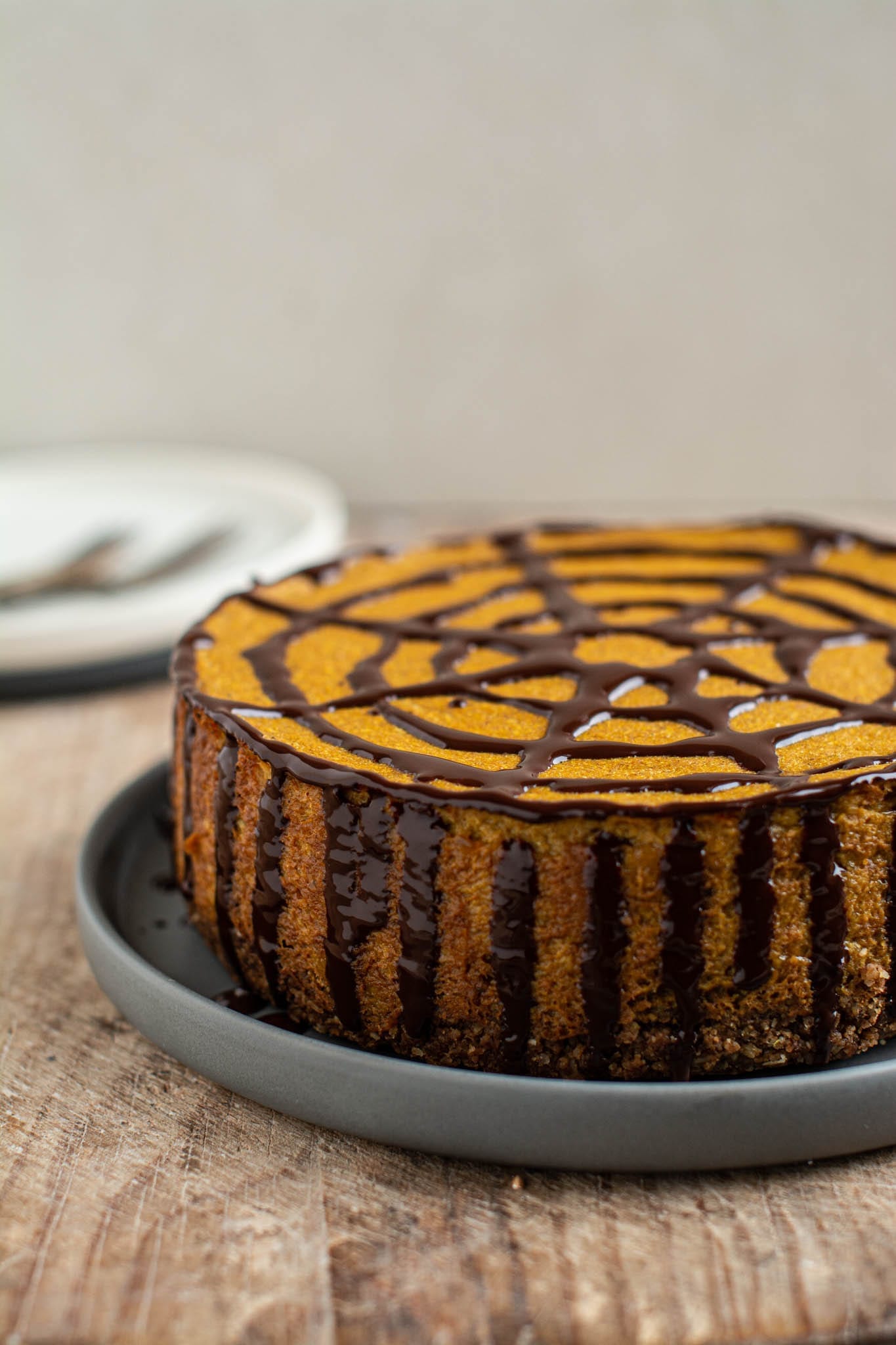 Halloween Vegan Pumpkin Cheesecake