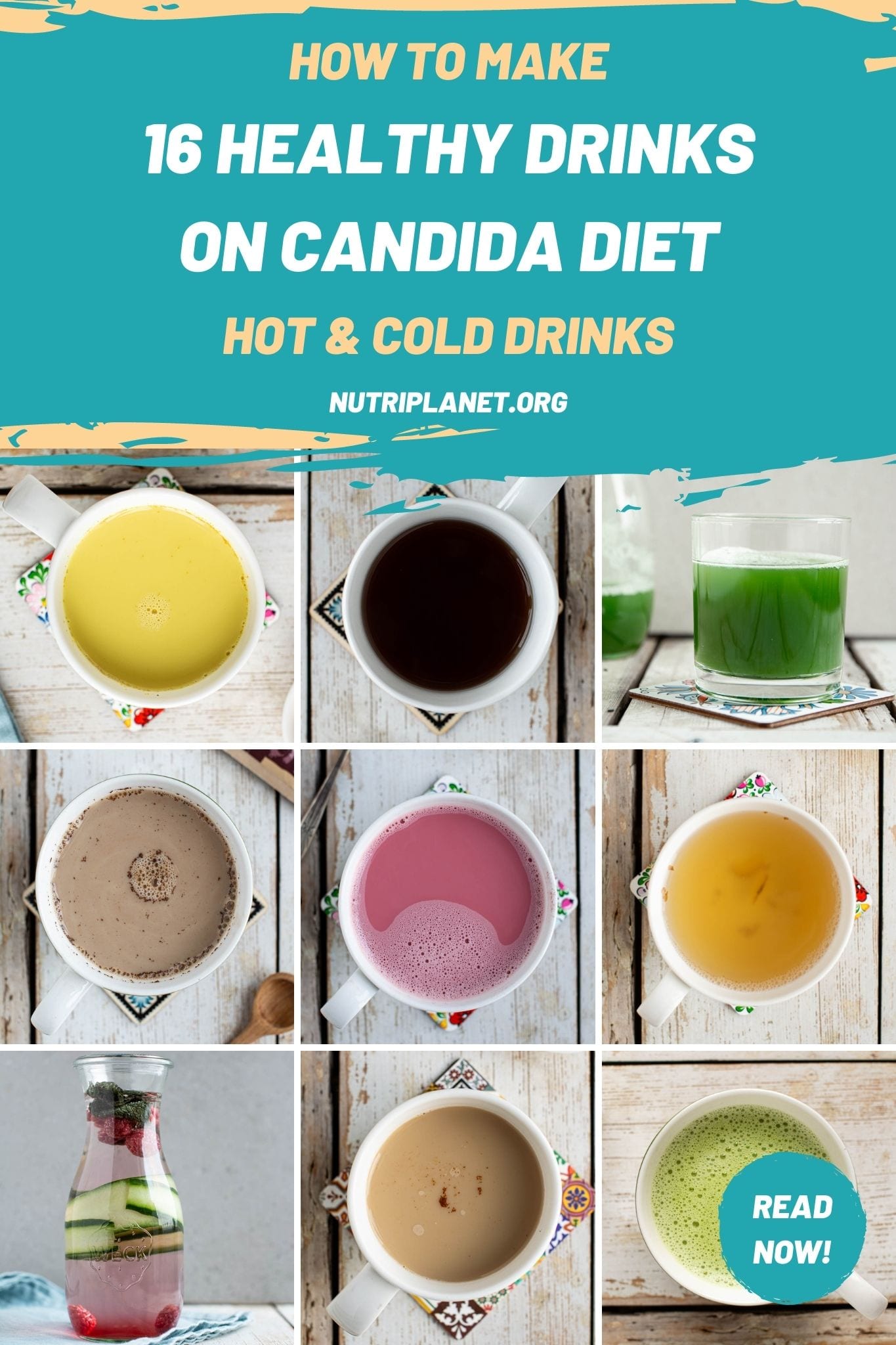 Learn how to make hot and cold healthy drinks on Candida diet that taste delicious and nourish your body. 