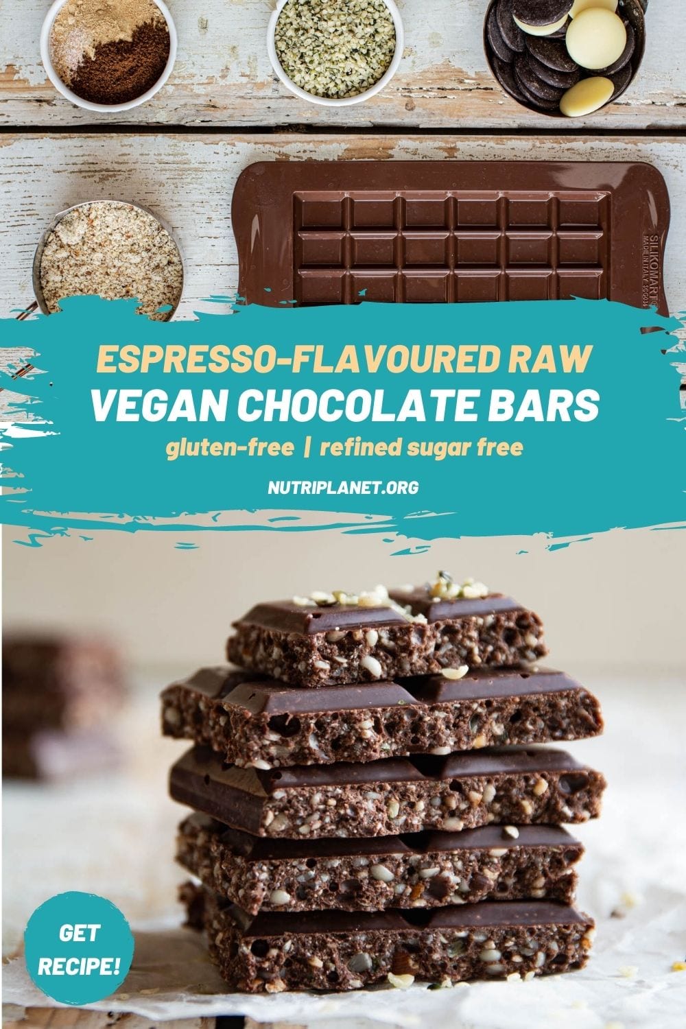 Learn how to make espresso flavoured vegan chocolate bars that resemble Nucao’s espresso chocolate bar