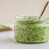 Learn how to make vegan oil-free wild garlic pesto with just 4 ingredients (not counting salt and water).