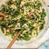 Learn how to make a quick and easy, balanced, delicious, and nutritious kale salad for the whole family.