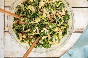 Learn how to make a quick and easy, balanced, delicious, and nutritious kale salad for the whole family.