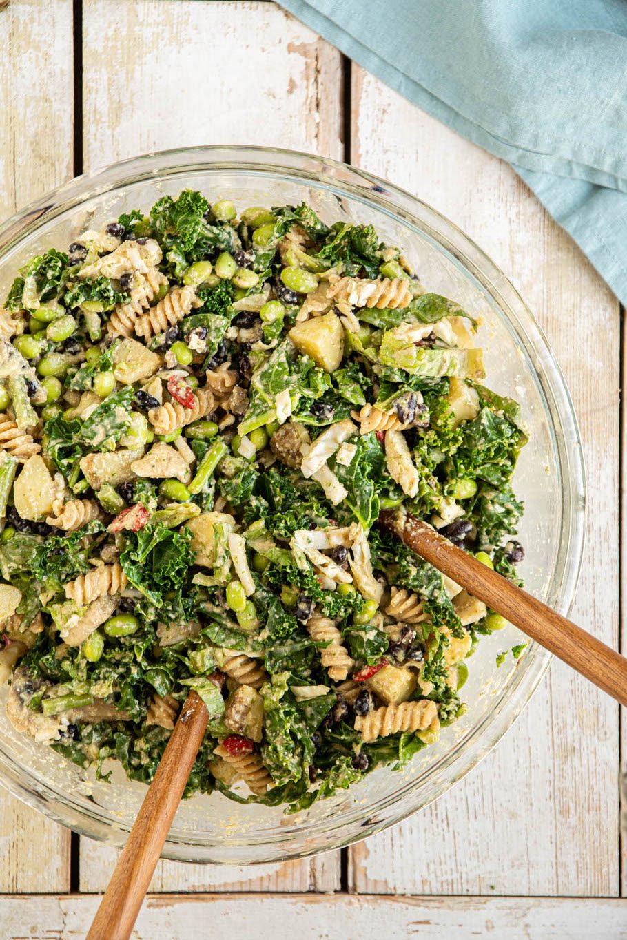 Learn how to make a quick and easy, balanced, delicious, and nutritious kale salad for the whole family.