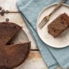 Learn how to make a healthy vegan chocolate cheesecake with chocolate chips and tofu but without crust. One serving of this cake has only 10 grams of sugar, all from whole food sources!