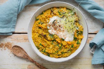 Learn how to make quick and easy millet and lentil stew for a nourishing balancing blood sugar lunch or dinner. You'll need 9 ingredients and about 20 minutes of your time.