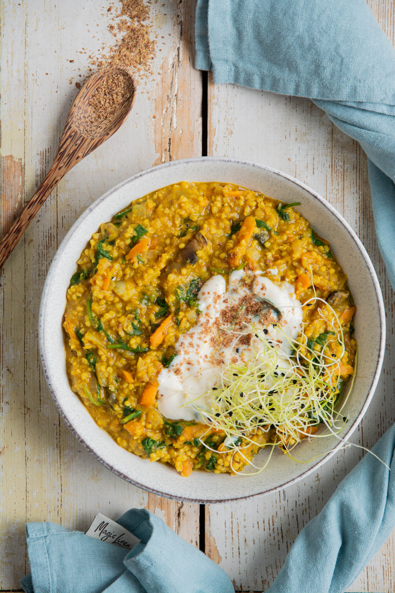 Learn how to make quick and easy millet and lentil stew for a nourishing balancing blood sugar lunch or dinner. You'll need 9 ingredients and about 20 minutes of your time.