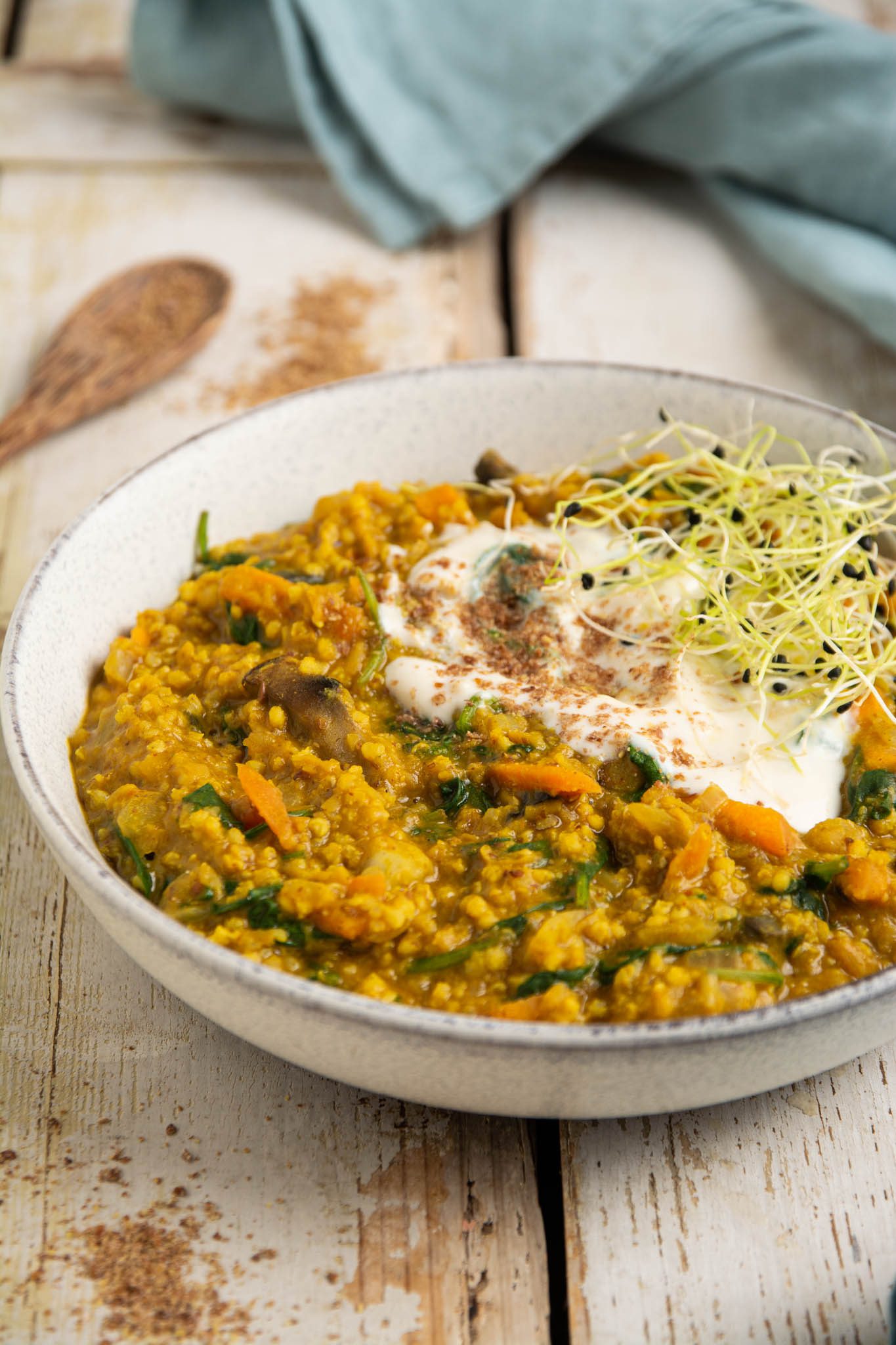 Learn how to make quick and easy millet and lentil stew for a nourishing balancing blood sugar lunch or dinner. You'll need 9 ingredients and about 20 minutes of your time.