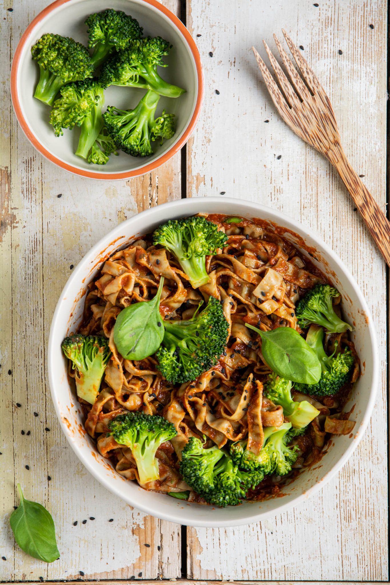 Learn how to make a low glycemic edamame pasta with marinara sauce and broccoli. Perfect blood sugar balancing and high-protein plant-based meal.