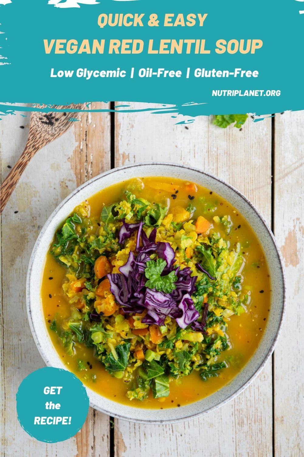 Learn how to make a vegan low glycemic curried red lentil soup with mung beans and kale. It’s a perfectly healthy quick and easy single serving meal to prepare for lunch. 