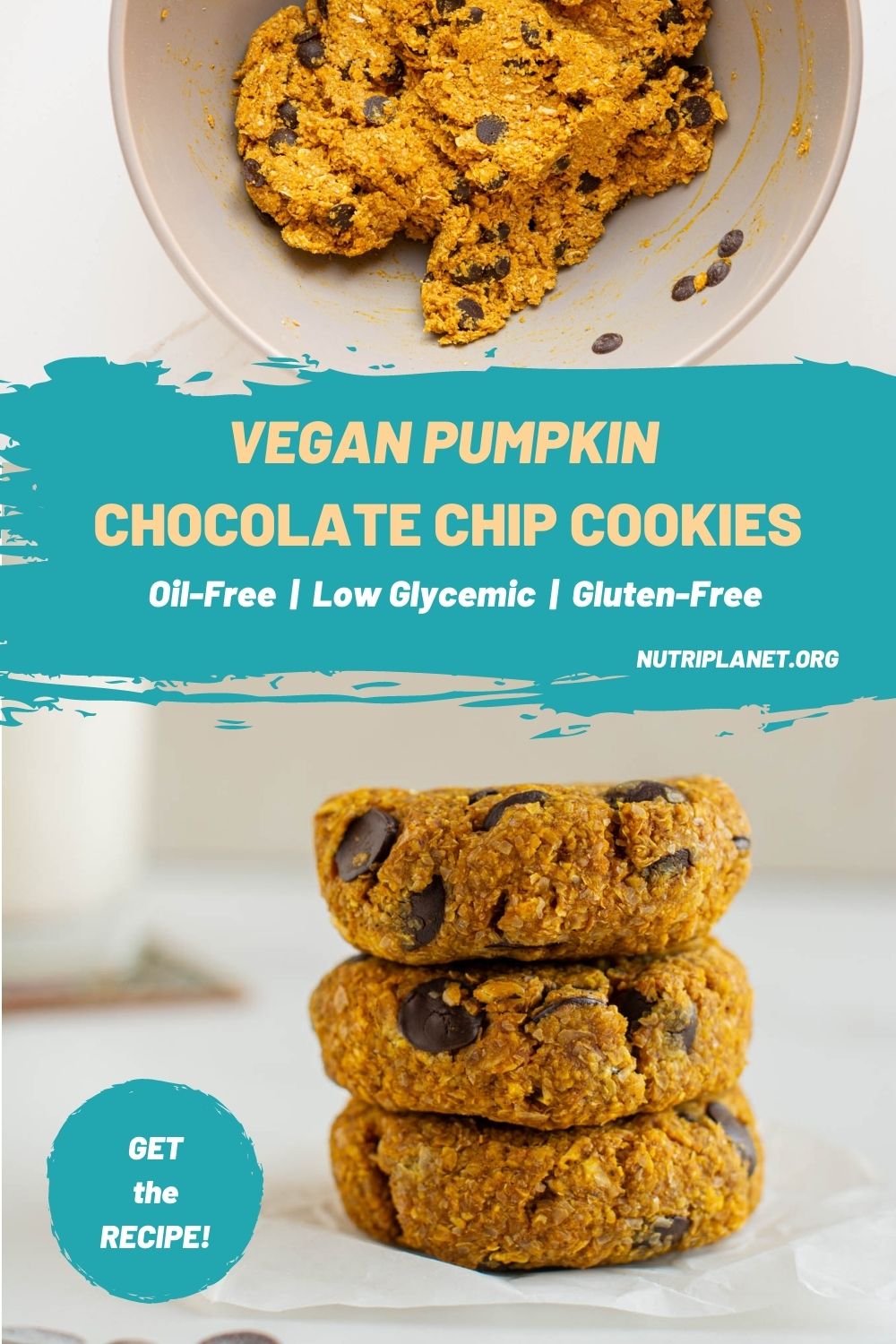 Learn how to make easy vegan pumpkin chocolate chip cookies that are extra fibrous and super satiating. They are excellent with a cup of tea or coffee for breakfast, snack, or as a healthy dessert. 