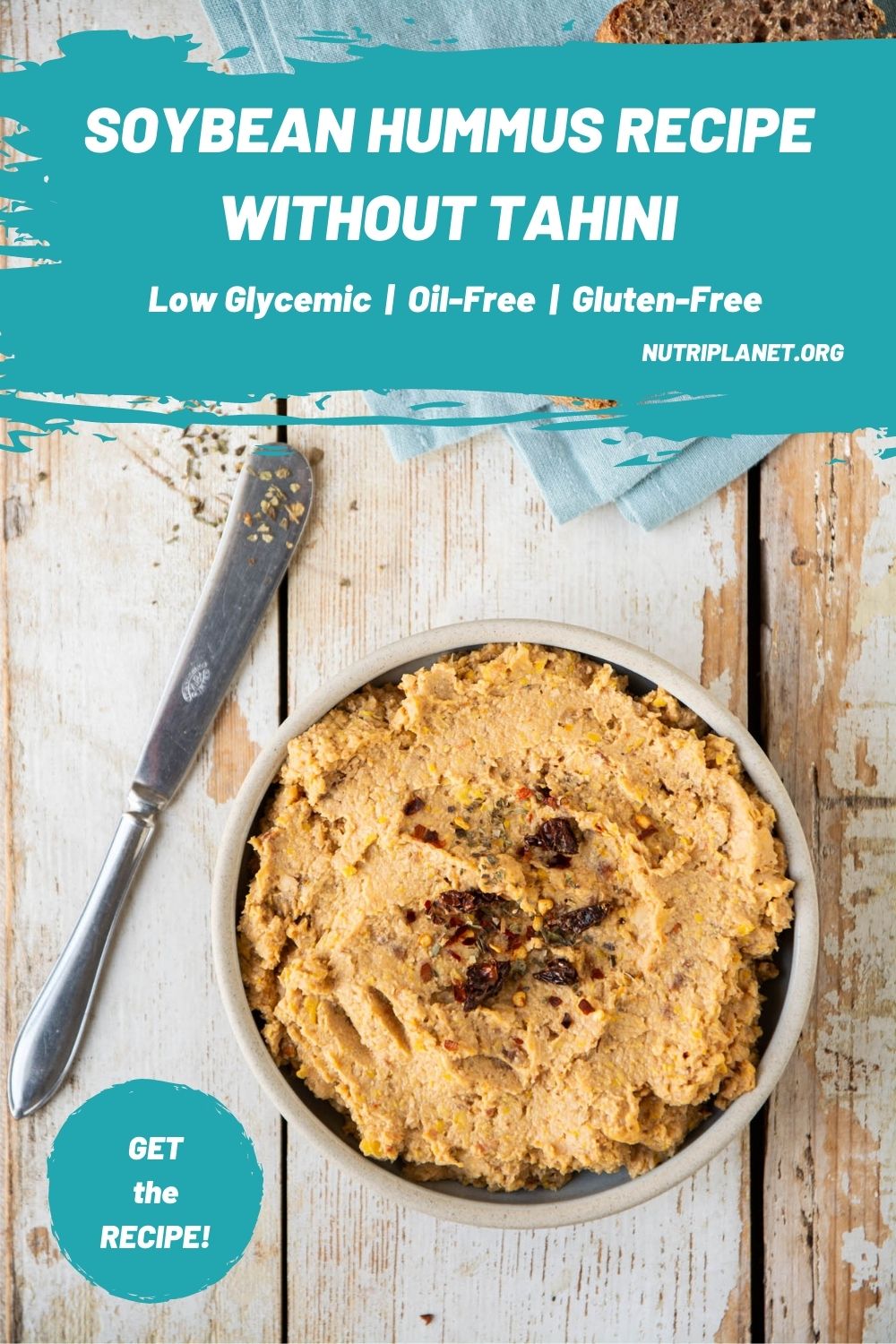 Learn how to make a delicious and easy soybean hummus recipe without tahini. Enjoy the sweetness from corn as well as the divine flavours of sun-dried tomatoes and dried basil. You’ll need 9 ingredients and a food processor to make this creamy homemade hummus.