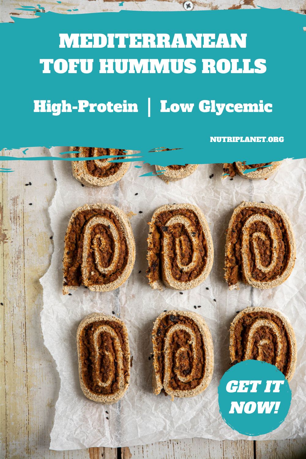 Savoury Mediterranean flavoured rolls for a healthy and low glycemic snack.