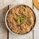 Delicious and easy low glycemic soybean and tofu hummus recipe with tahini. Enjoy the divine Mediterranean flavours of sun-dried tomatoes and dried basil.