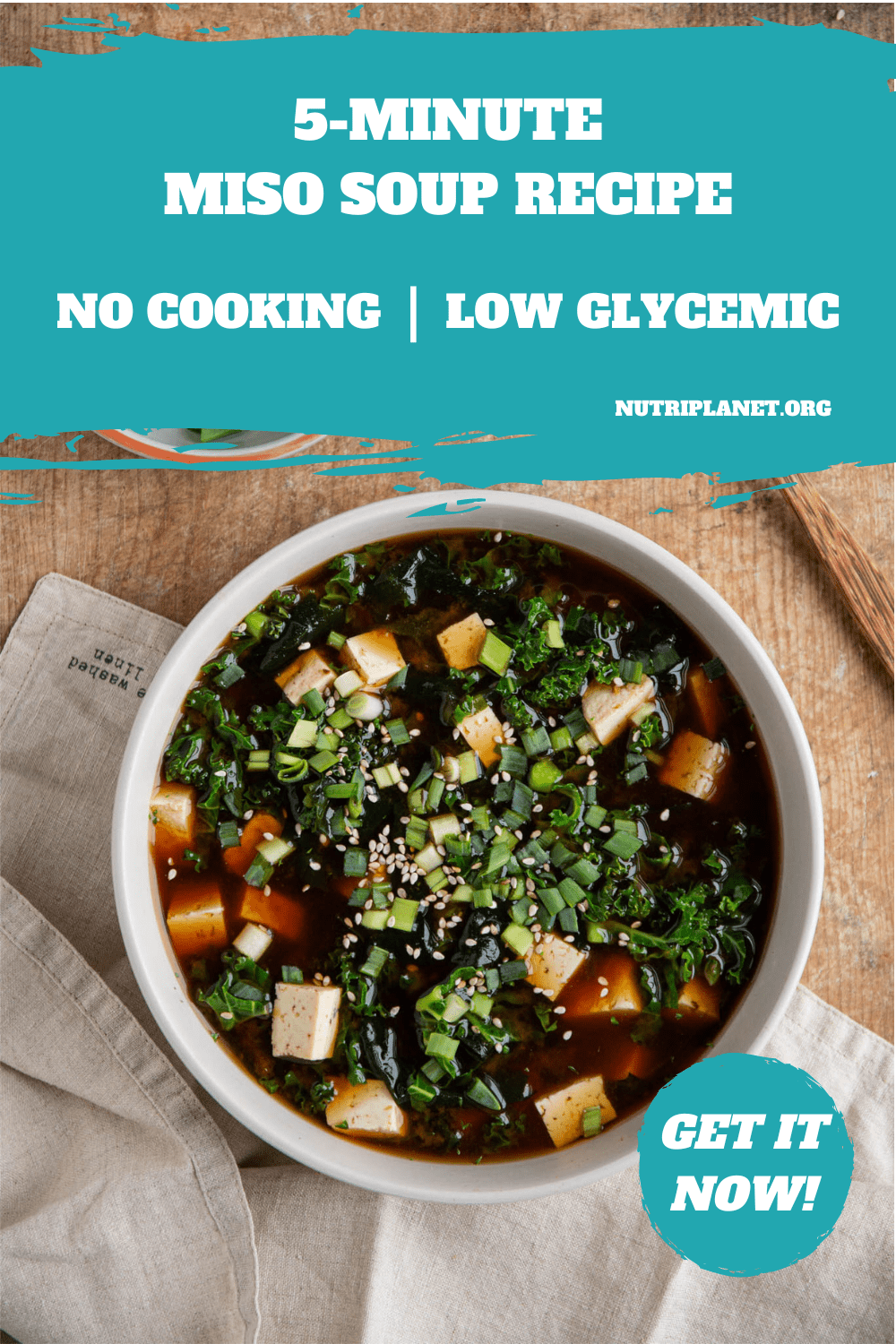 This is a perfect post holidays instant miso soup that doesn’t require any cooking and is made of whole food plant-based ingredients. Your tummy will love it!